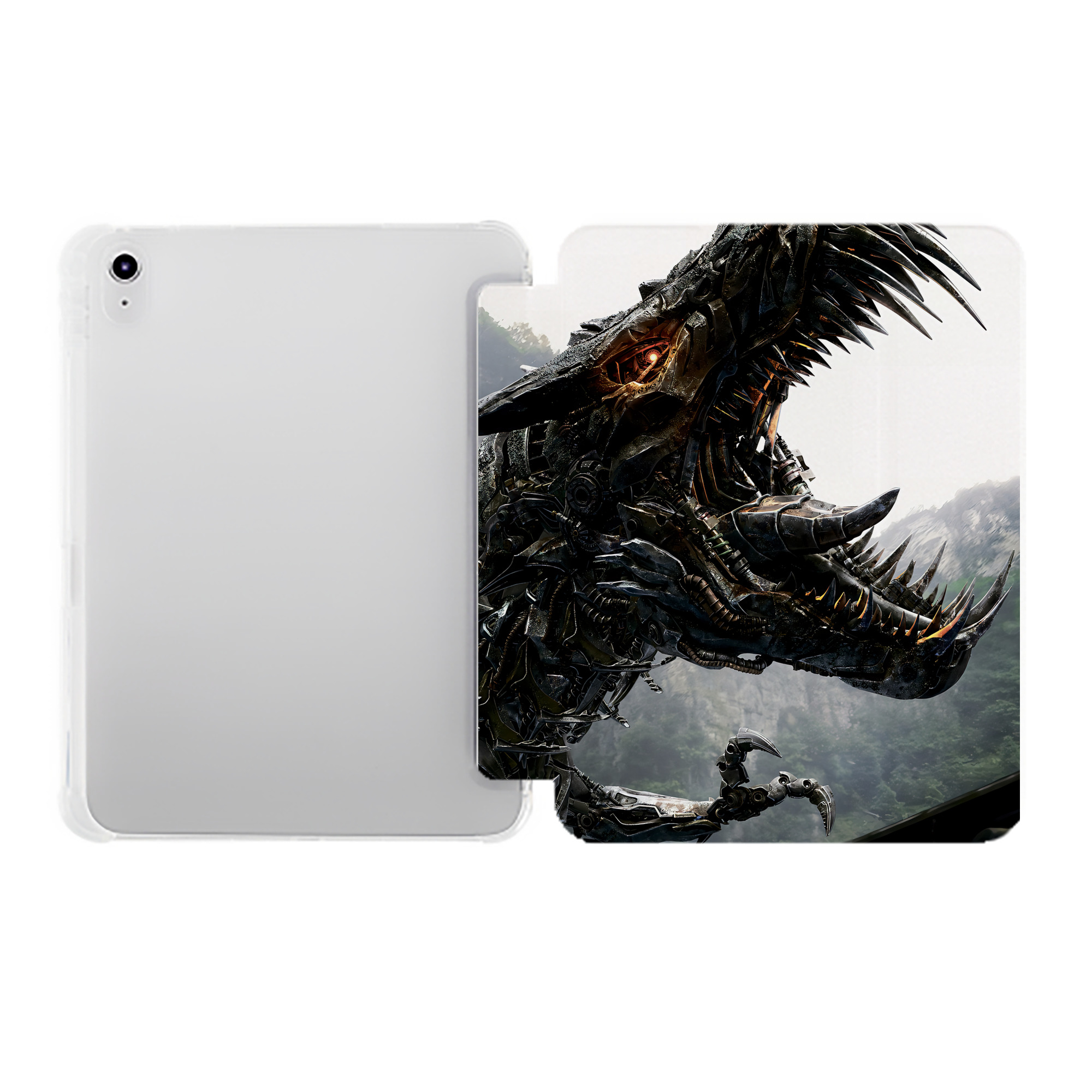 （画像用） Transformers トランスフォーマー IPad ケース ペン収納付き 三つ折りスタンド PUレザー×シリコン 対応機種9.5/10.5/10.9インチ